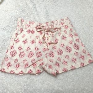 Patterned Linen Shorts